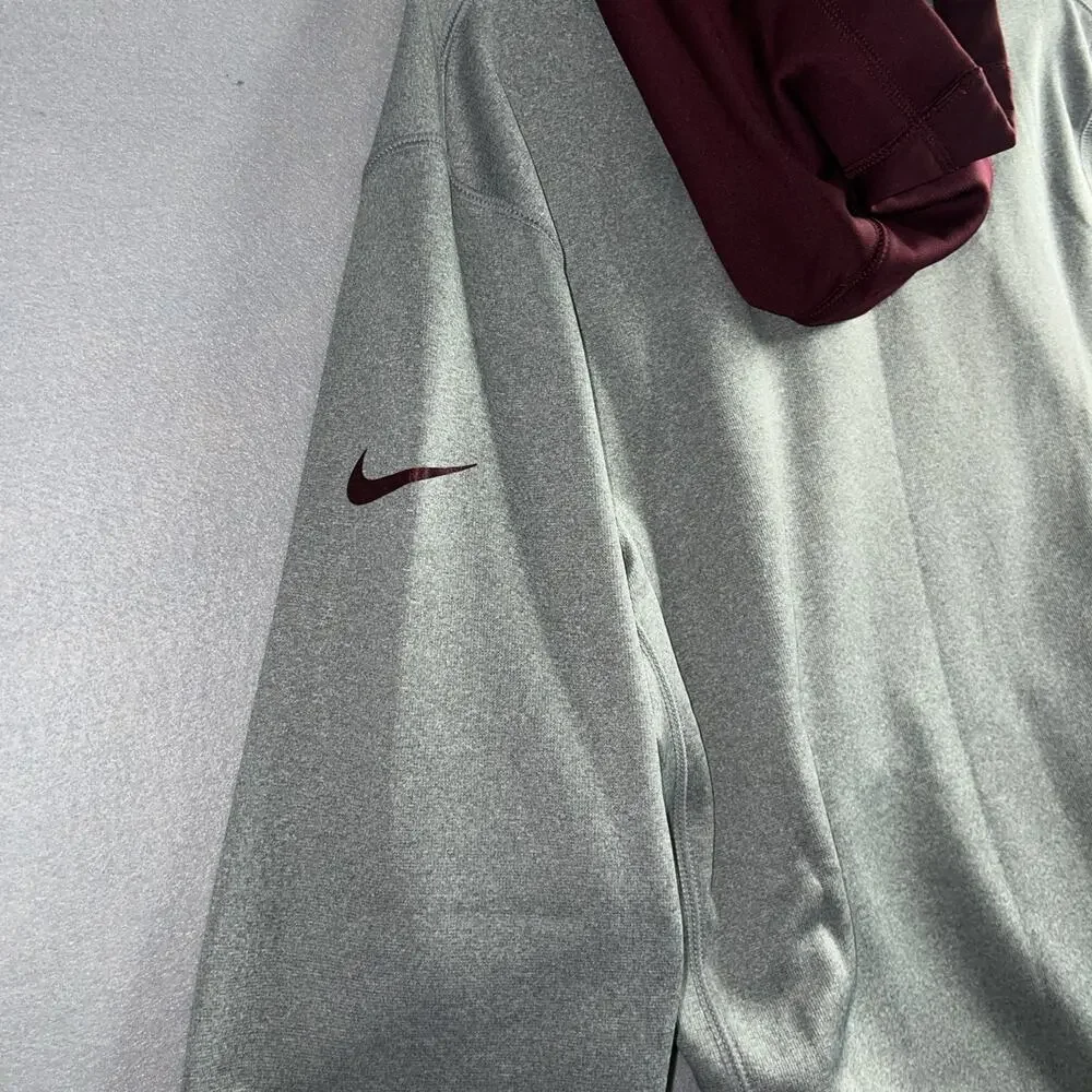Nike Minnesota Gophers Therma Fit Long‎ Sleeve Gray/Maroon Hoodie Small